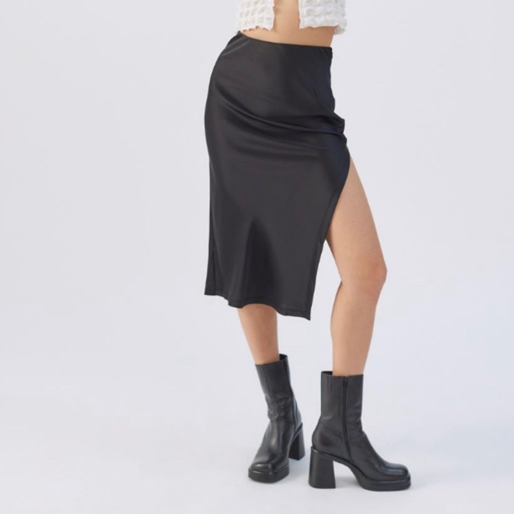 UO satin midi skirt